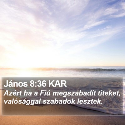 János 8:36 KAR Bible Verse Image