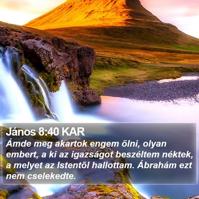 János 8:40 KAR Bible Verse Image