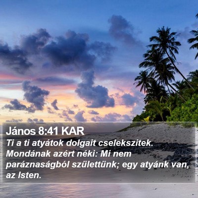 János 8:41 KAR Bible Verse Image