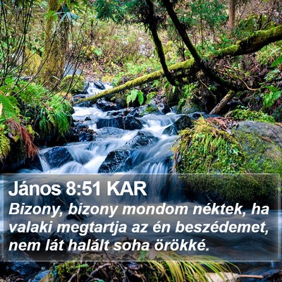 János 8:51 KAR Bible Verse Image