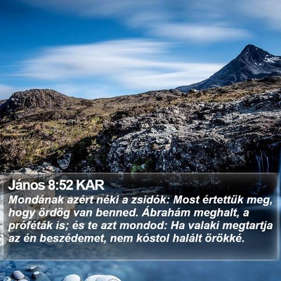 János 8:52 KAR Bible Verse Image