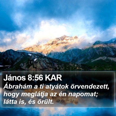 János 8:56 KAR Bible Verse Image