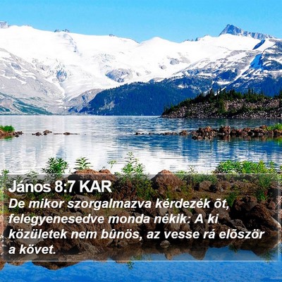 János 8:7 KAR Bible Verse Image