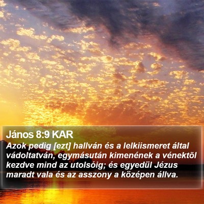 János 8:9 KAR Bible Verse Image