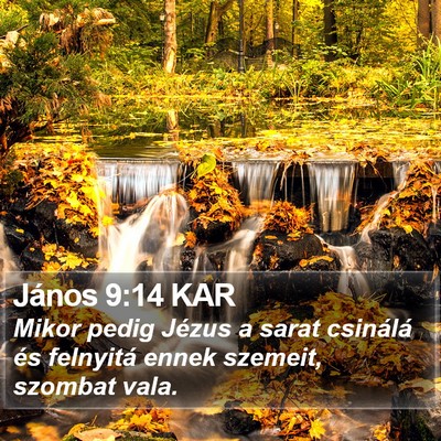 János 9:14 KAR Bible Verse Image