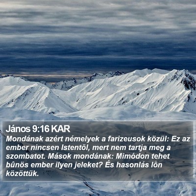 János 9:16 KAR Bible Verse Image
