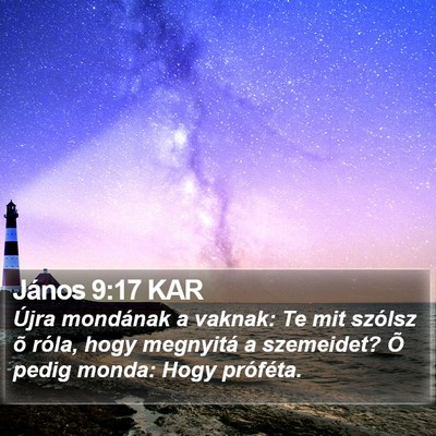János 9:17 KAR Bible Verse Image
