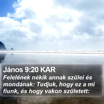 János 9:20 KAR Bible Verse Image