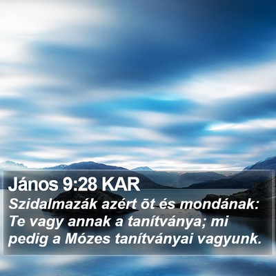 János 9:28 KAR Bible Verse Image