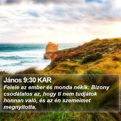 János 9:30 KAR Bible Verse Image