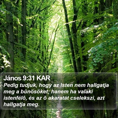 János 9:31 KAR Bible Verse Image