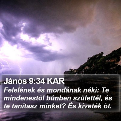 János 9:34 KAR Bible Verse Image