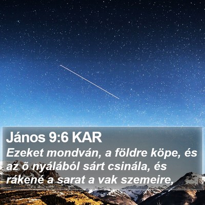 János 9:6 KAR Bible Verse Image