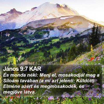 János 9:7 KAR Bible Verse Image