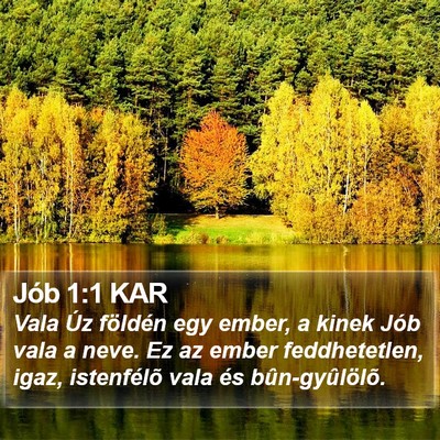 Jób 1:1 KAR Bible Verse Image