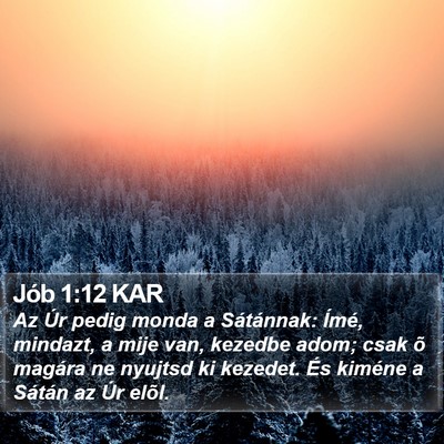 Jób 1:12 KAR Bible Verse Image