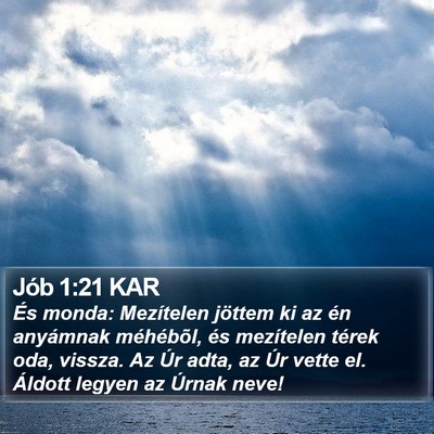 Jób 1:21 KAR Bible Verse Image