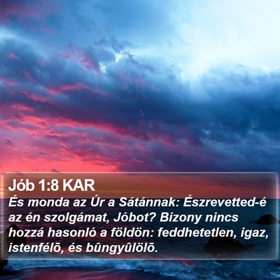 Jób 1:8 KAR Bible Verse Image