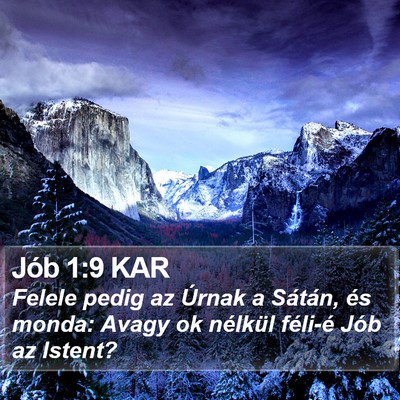 Jób 1:9 KAR Bible Verse Image
