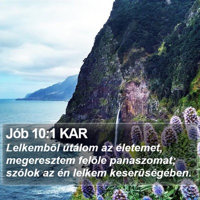 Jób 10:1 KAR Bible Verse Image