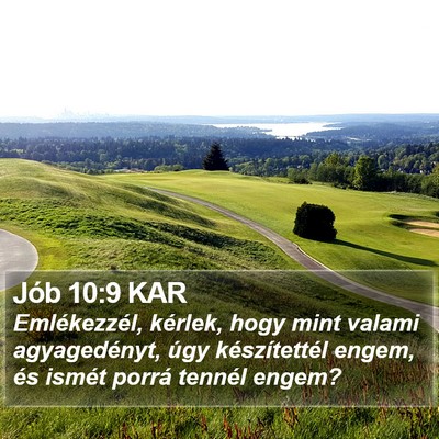 Jób 10:9 KAR Bible Verse Image
