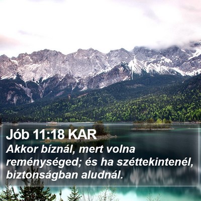 Jób 11:18 KAR Bible Verse Image