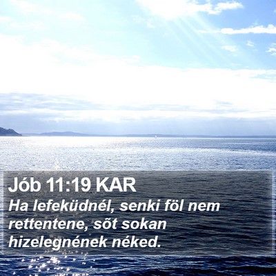 Jób 11:19 KAR Bible Verse Image