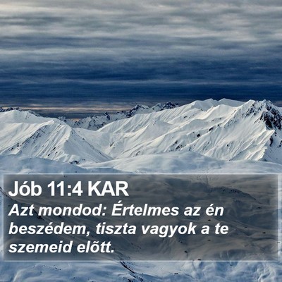 Jób 11:4 KAR Bible Verse Image