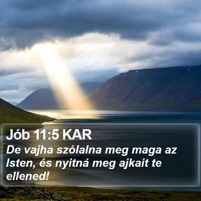 Jób 11:5 KAR Bible Verse Image