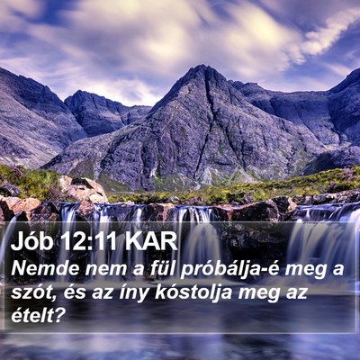 Jób 12:11 KAR Bible Verse Image
