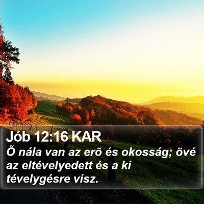 Jób 12:16 KAR Bible Verse Image