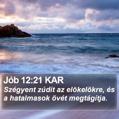 Jób 12:21 KAR Bible Verse Image