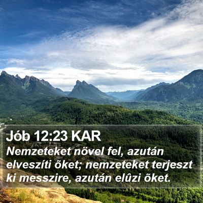 Jób 12:23 KAR Bible Verse Image