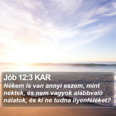 Jób 12:3 KAR Bible Verse Image