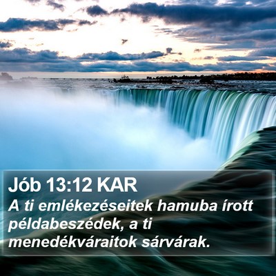 Jób 13:12 KAR Bible Verse Image
