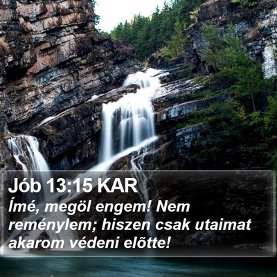 Jób 13:15 KAR Bible Verse Image