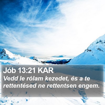 Jób 13:21 KAR Bible Verse Image