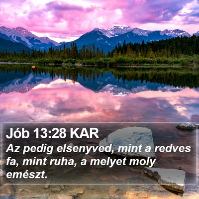 Jób 13:28 KAR Bible Verse Image