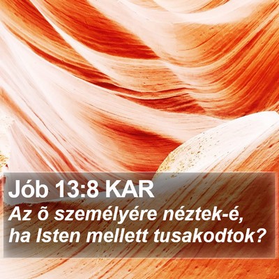 Jób 13:8 KAR Bible Verse Image