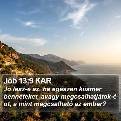Jób 13:9 KAR Bible Verse Image