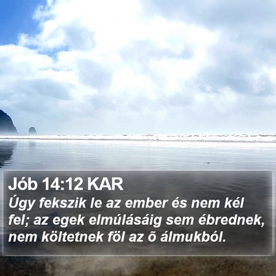 Jób 14:12 KAR Bible Verse Image