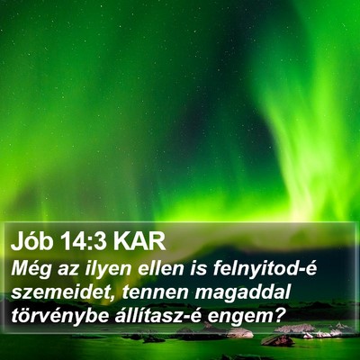 Jób 14:3 KAR Bible Verse Image
