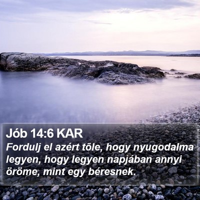 Jób 14:6 KAR Bible Verse Image