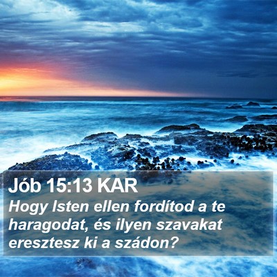 Jób 15:13 KAR Bible Verse Image