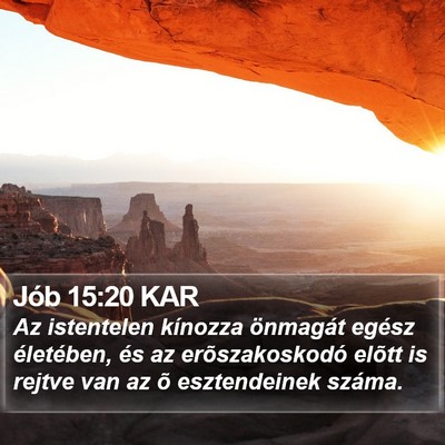 Jób 15:20 KAR Bible Verse Image