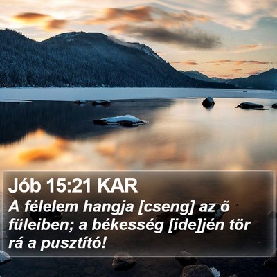 Jób 15:21 KAR Bible Verse Image