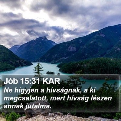Jób 15:31 KAR Bible Verse Image