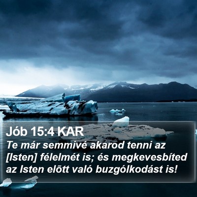 Jób 15:4 KAR Bible Verse Image