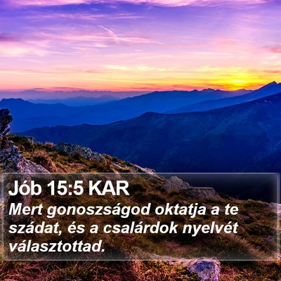 Jób 15:5 KAR Bible Verse Image