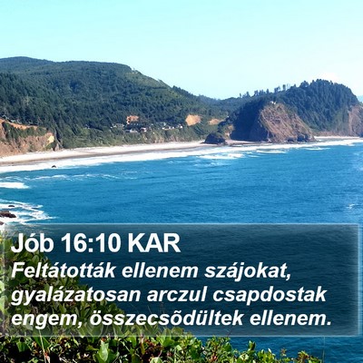 Jób 16:10 KAR Bible Verse Image